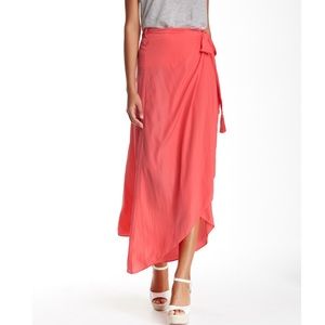Calypso hot Coral wrap skirt